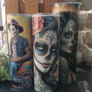 Day of the Dead Themed Tumblers